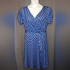 Fashion Bug Size 0X mock wrap dress